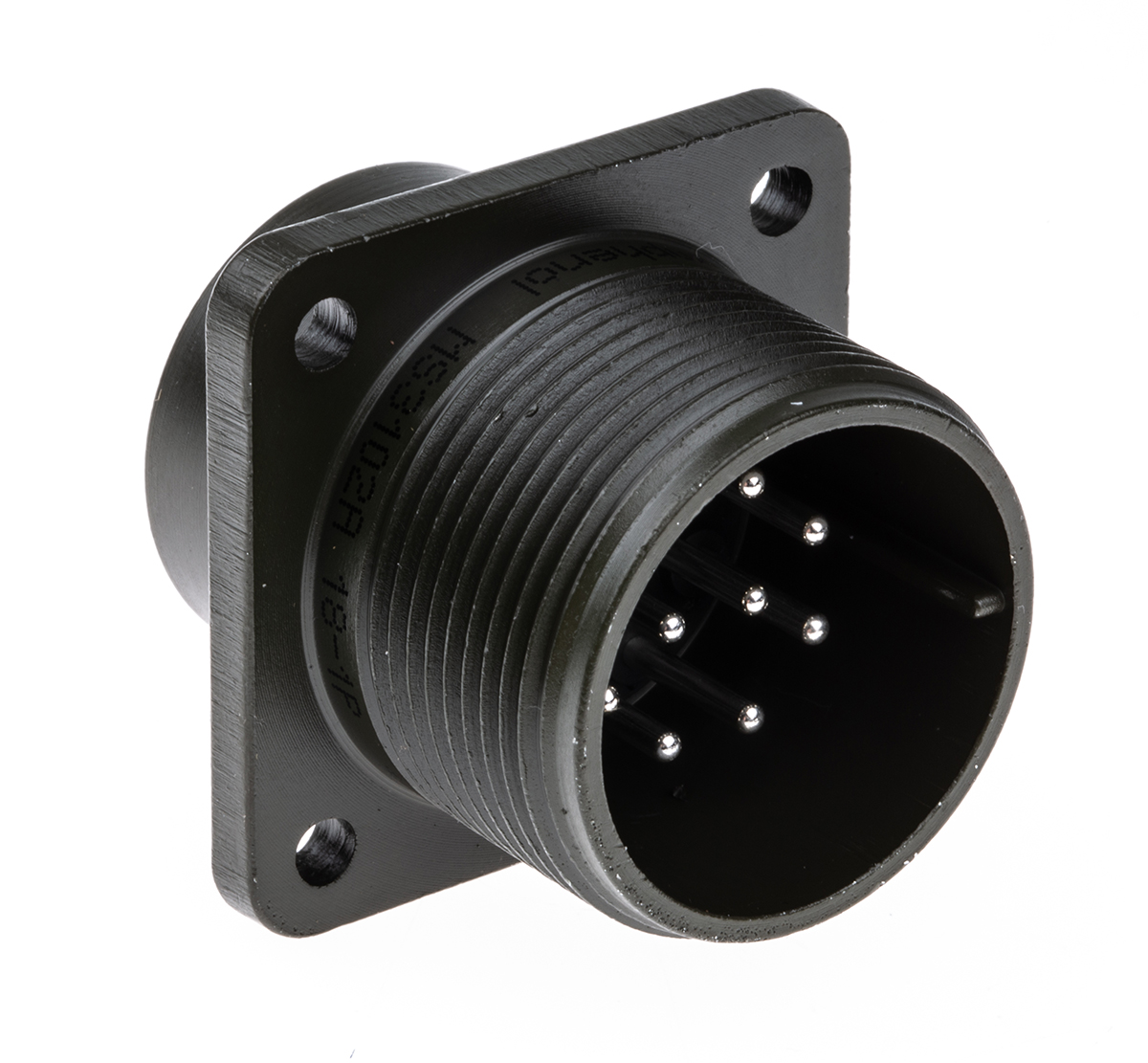 Amphenol Industrial, MS3102A, Copper Alloy 10 Way Box Mount MIL Spec Circular Connector Receptacle, Pin Contacts,Shell