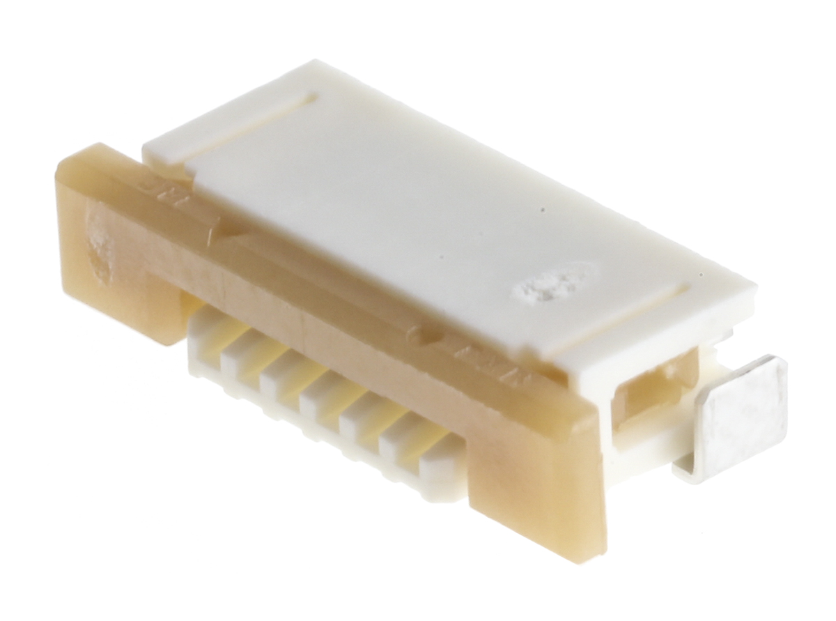 Molex, Easy On, 52271 1mm Pitch 6 Way Right Angle Female FPC Connector, ZIF Bottom Contact