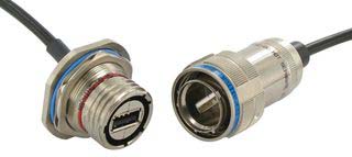 Amphenol Socapex USB 2.0, Male USB A to Female USB A, 300mm