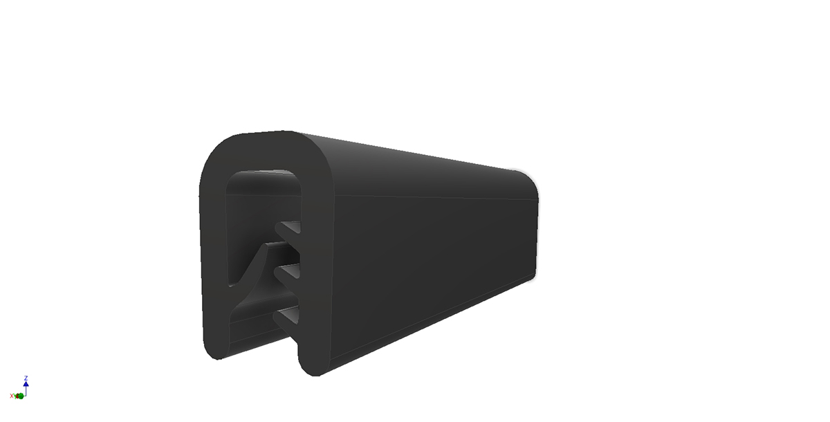 RS PRO Black EPDM Edge Protection, 20m