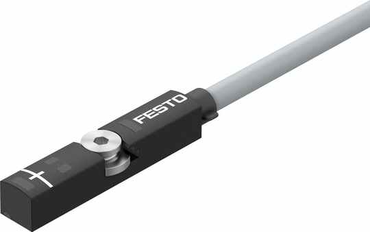 Festo Magneto Resistive Pneumatic Position Detector, IP65, IP68, IP69K, 24V dc, NO Operation, SMT-8, with LED