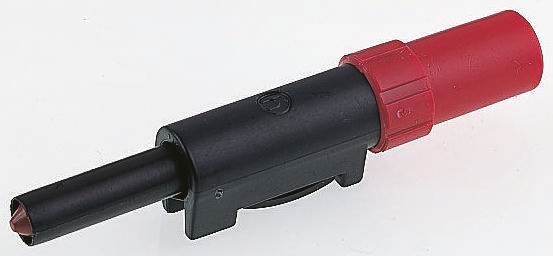 Hirschmann Test & Measurement Black Male Banana Plug, 4 mm Connector, Screw Termination, 16A, 60V dc, Nickel Plating