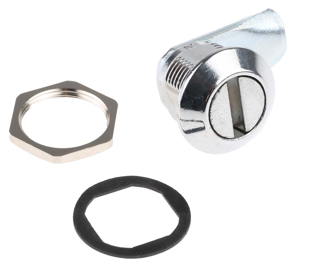 Euro-Locks a Lowe & Fletcher group Company Camlock, 16mm Panel-to-Tongue, 23 x 20.2mm Cutout, Slotted Head Unlock