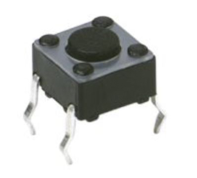 C & K IP40 Grey Button Tactile Switch, SPST 50 mA 3.5 (Dia.)mm Through Hole