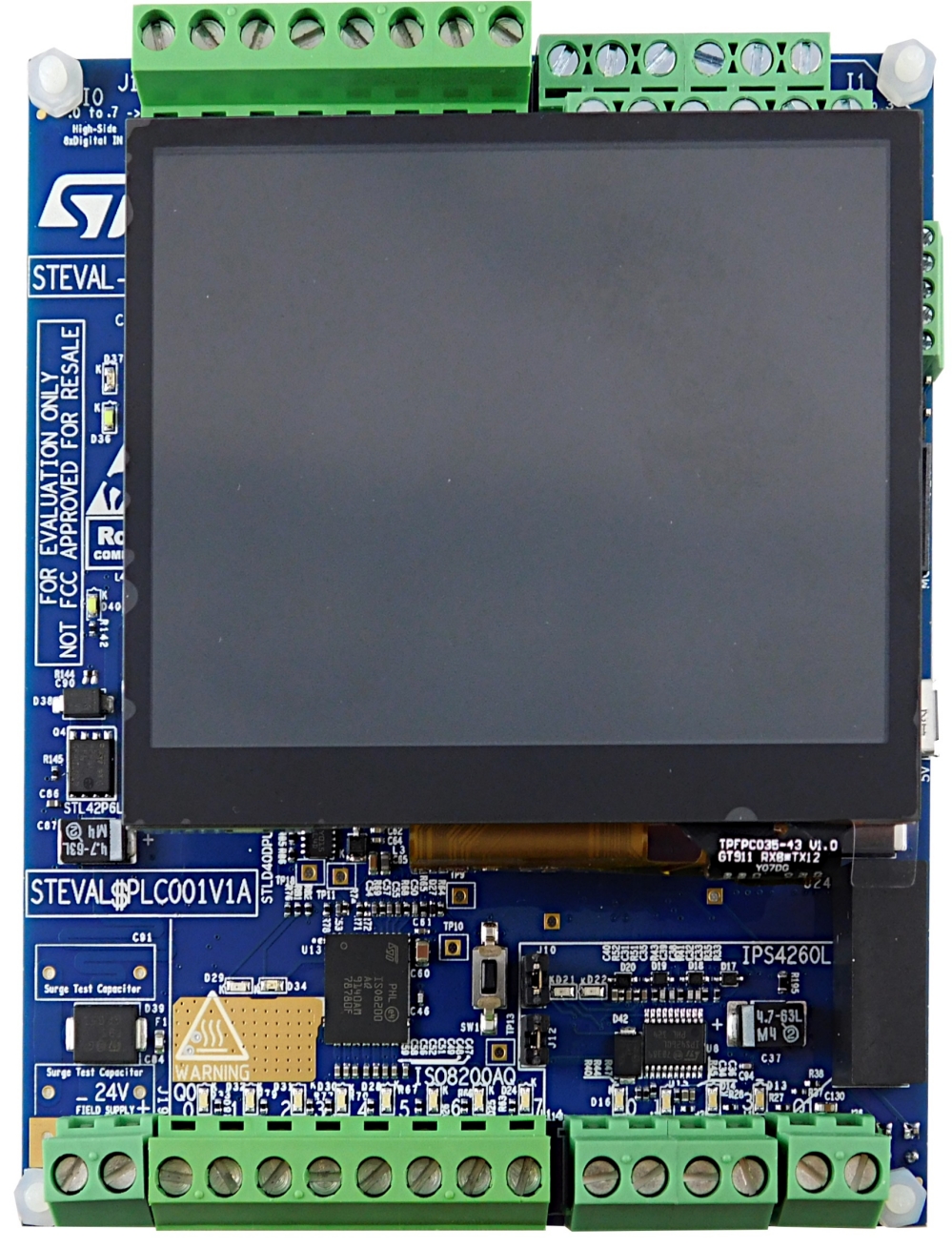 STMicroelectronics STEVAL-PLC001V1 PLC Controller for STM32F746ZGT7 for Power Supplies & Converters