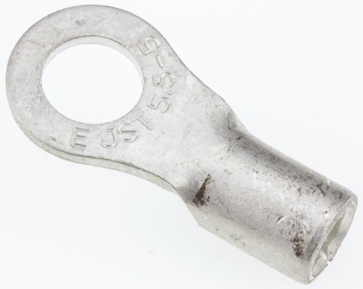 JST, R Uninsulated Ring Terminal, 5mm Stud Size, 2.6mm² to 6.6mm² Wire Size