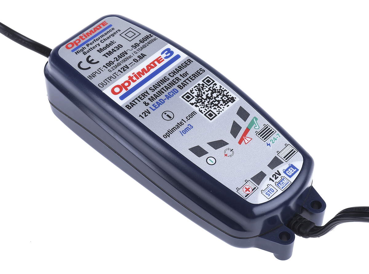 TecMate OptiMate 3 Battery Charger For Lead Acid 12 V 12V 800mA with EU plug