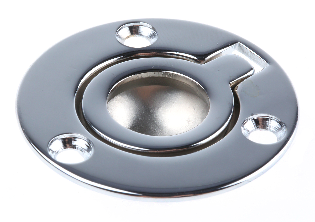 RS PRO Chrome Silver Brass Handle 38mm Width
