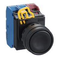 Idec YW Series Illuminated Push Button Complete Unit, Panel Mount, 22mm Cutout, SPST, IP65
