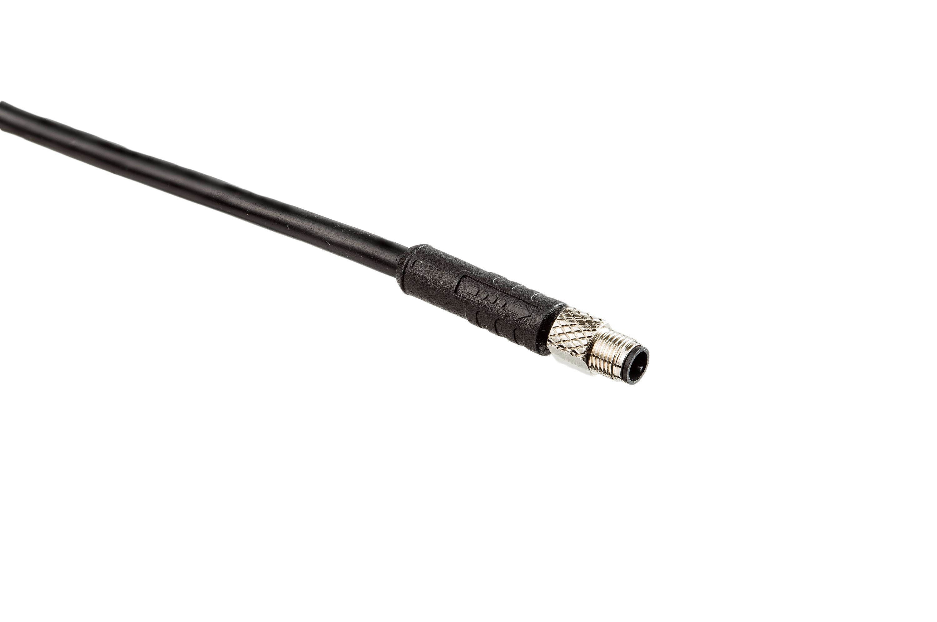 Amphenol Industrial Male 4 way M5 to Unterminated Unterminated Cable Assembly, 1 m