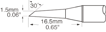 Metcal SxP 1.5 mm Hoof Soldering Iron Tip for use with MFR-H1-SC2