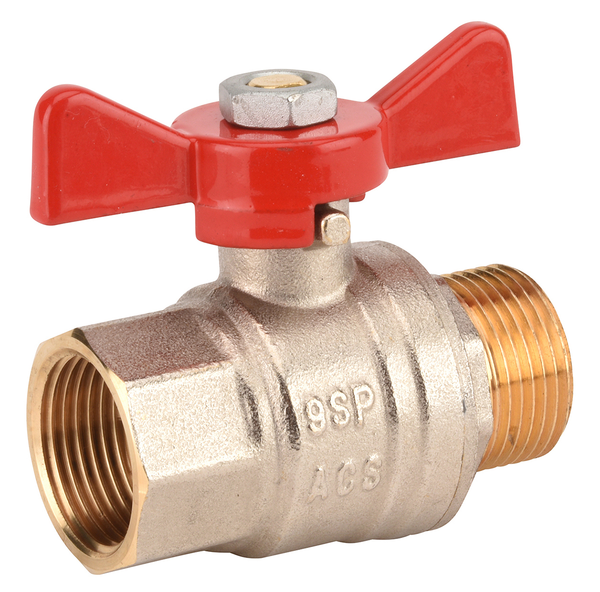 Sferaco Brass Full Bore, 2 Way, Ball Valve, Threaded, BSPP 1/2in, 40bar Operating Pressure