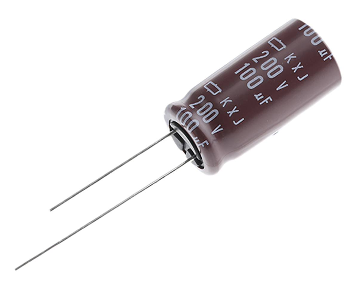 CHEMI-CON 100μF Aluminium Electrolytic Capacitor 200V dc, Radial, Through Hole - EKXJ201ELL101MK25S