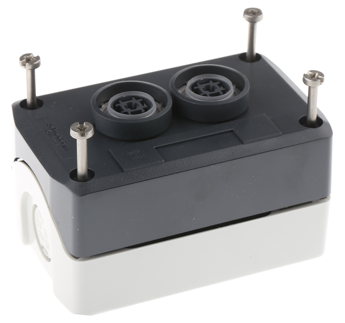 Schneider Electric Spring Return Enclosed Push Button, Polycarbonate, Black/White, Down Arrow, Up Arrow, IP66, IP67,
