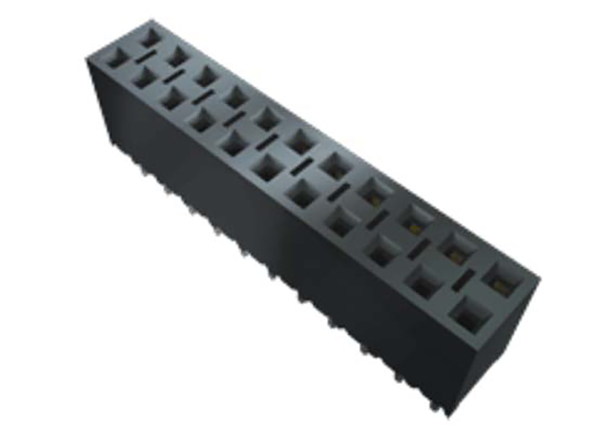 Samtec BCS Series Straight Through Hole Mount PCB Socket, 9-Contact, 1-Row, 2.54mm Pitch, Solder Termination