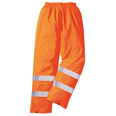 Portwest Orange Hi Vis Work Trouser Waterproof XL XL Leg Length 31in