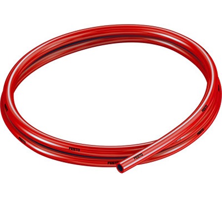 Festo PUN TPE, Hose Pipe, 5.7mm ID, 8mm OD, Red