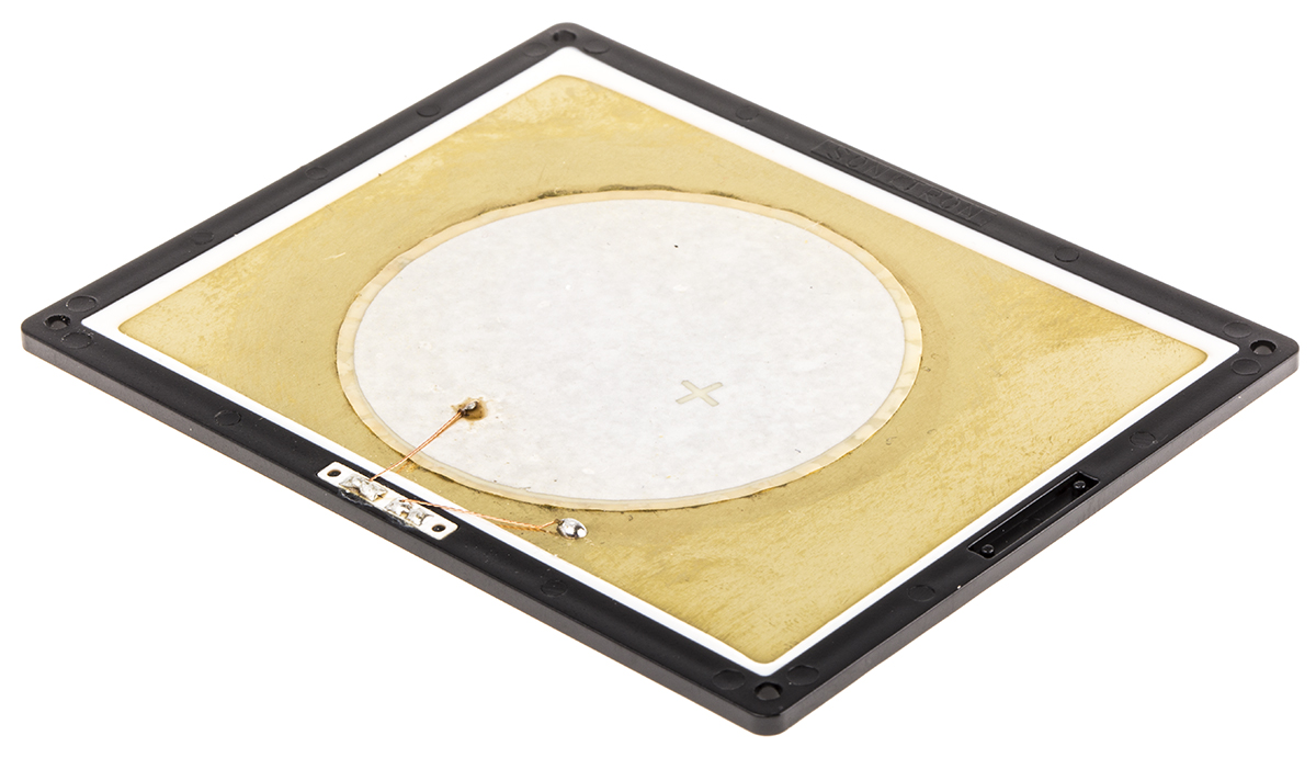 Sonitron Piezoelectric Miniature Speaker, 84dB, 200 Hz → 20 kHz, 580nF, 87 x 70 x 2mm