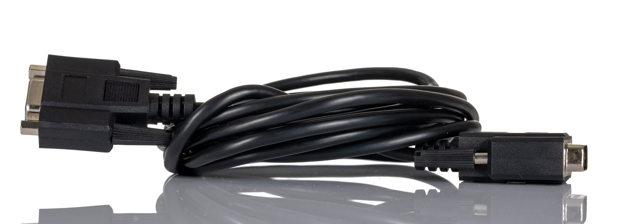 RS PRO Male 9 Pin D-sub to Female 9 Pin D-sub Serial Cable, 3m PVC