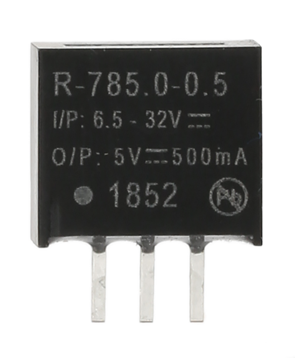 Recom Switching Regulator, Through Hole, 5V dc Output Voltage, 6.5 → 32V dc Input Voltage, 500mA Output Current,