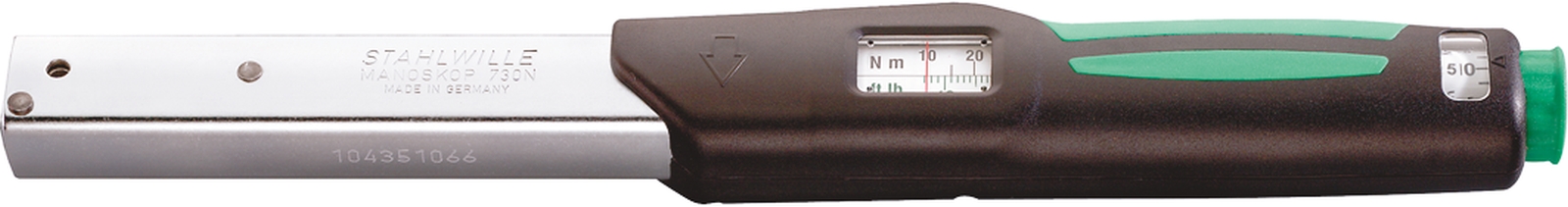STAHLWILLE 730N Click Torque Wrench, 10 → 50Nm, 28 mm Drive, Hex Drive, 9 x 12mm Insert