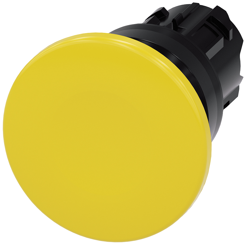 Siemens SIRIUS ACT 3SU10 Series Yellow Momentary Push Button Head, 22mm Cutout, IP66, IP67, IP69K