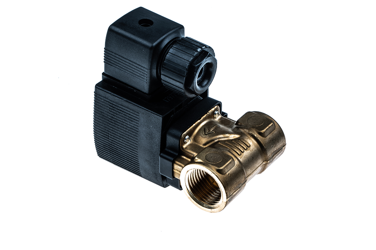 Burkert Solenoid Valve 221606, 2 Port, NC 1/2 in, 24 V dc, 1/2 in