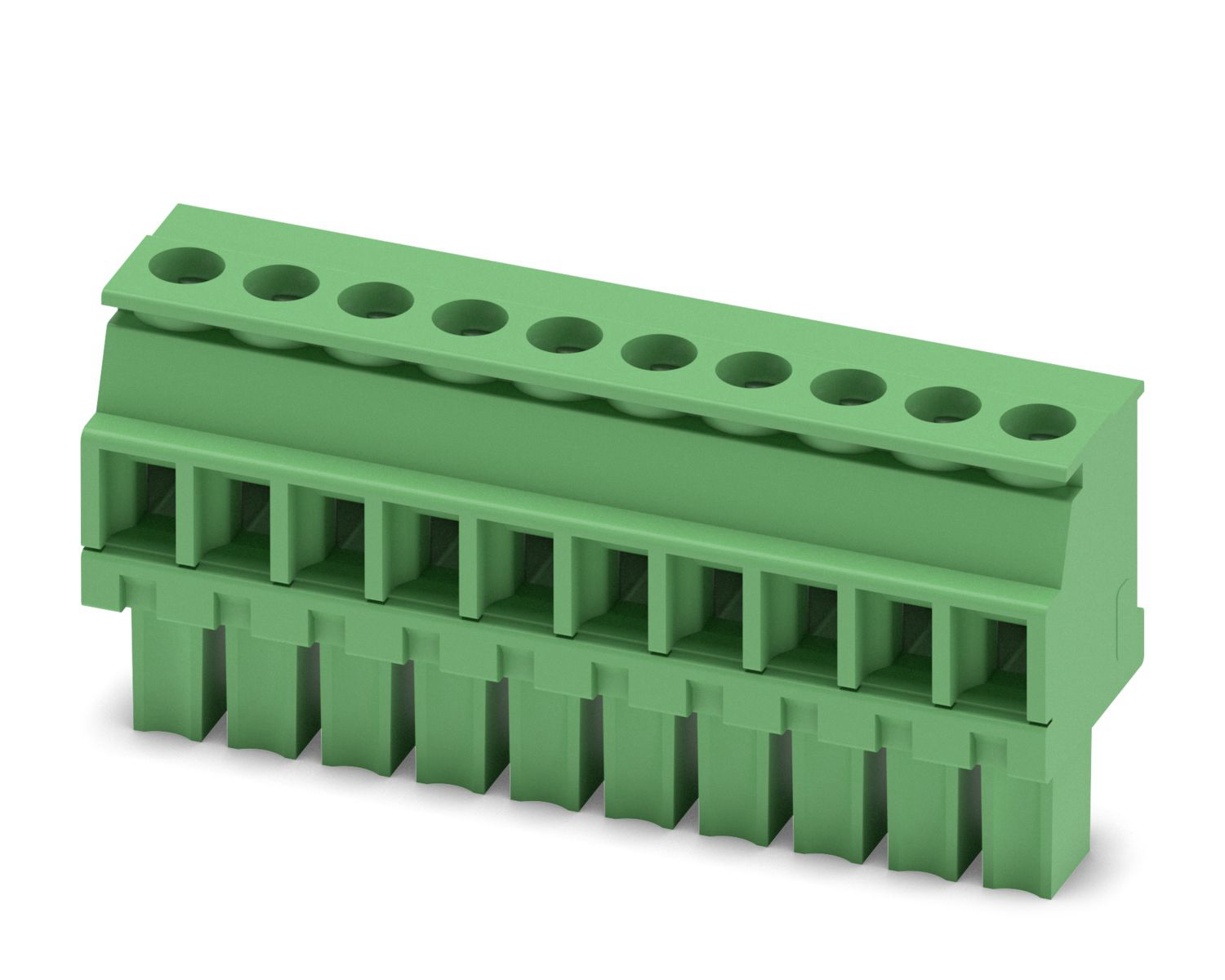 Phoenix Contact, 3.81mm Pitch, MCVW 1.5/10-ST-3.81, 10 Way, , Pluggable Terminal Block, Plug, Cable Mount, Screw