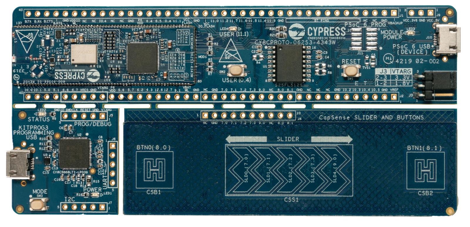 Infineon Evaluation Kit CYW920835M2EVB-01 Bluetooth Evaluation Board for CYW20835 2.4GHz CY8CPROTO-062S3-4343W