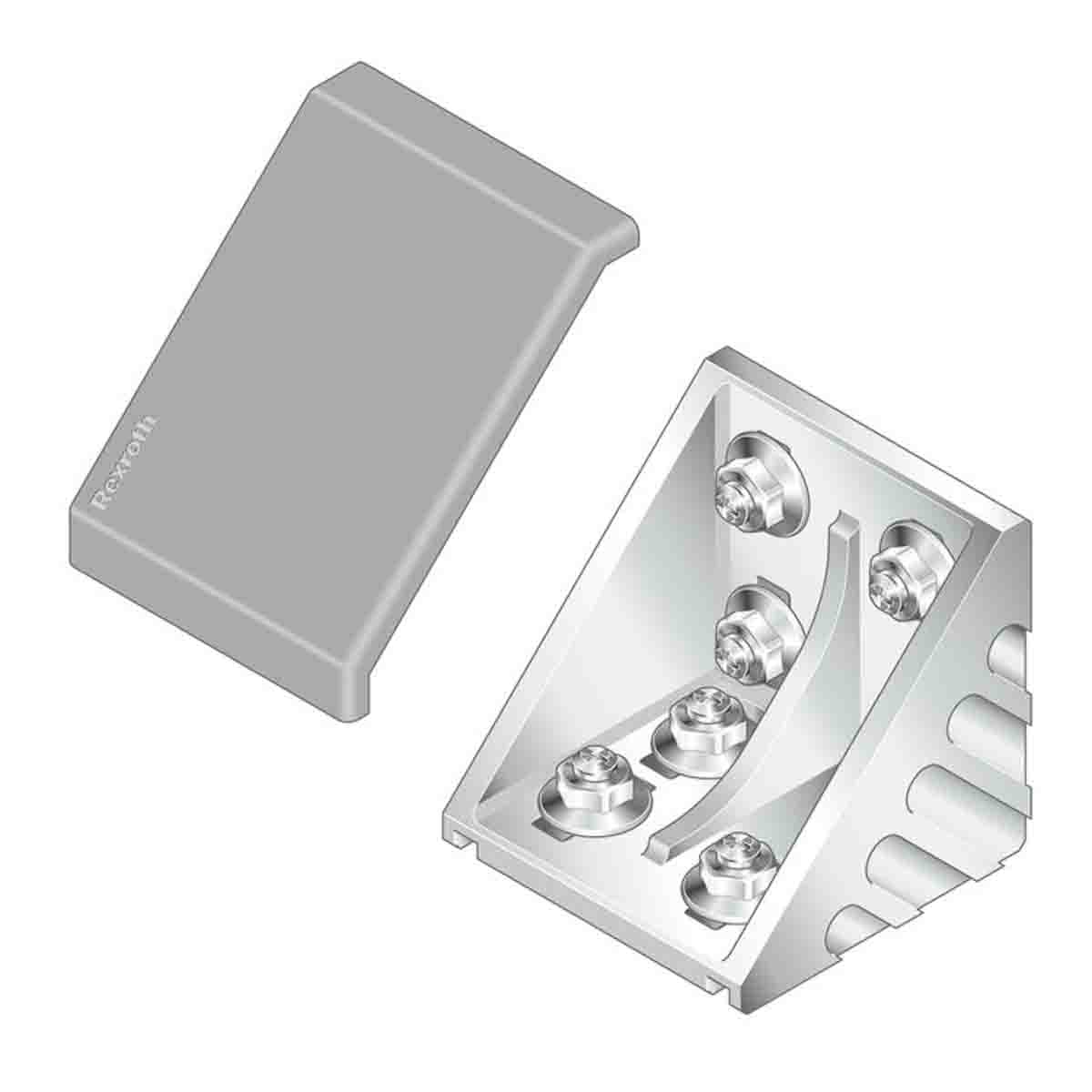Bosch Rexroth M8 Angle Bracket, Connecting Component, Strut Profile 80 mm, Groove Size 10mm