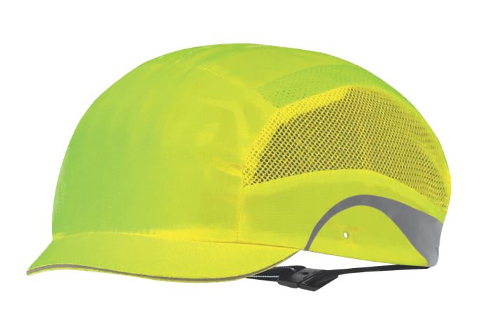 JSP Aerolite Micro Peak Yellow Hard Hat with Chin Strap, AdjustableVentilated