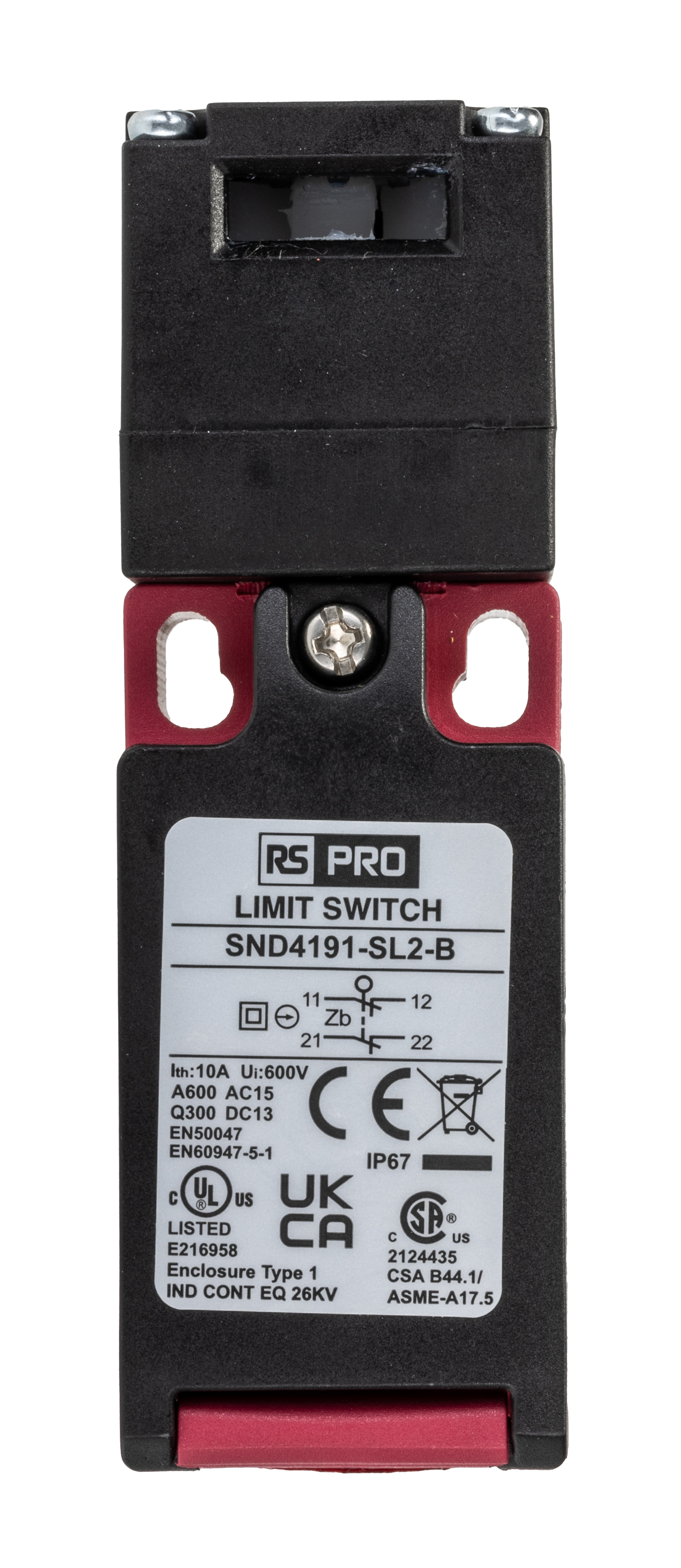 RS PRO Safety Interlock Switch, 2NC, Plastic