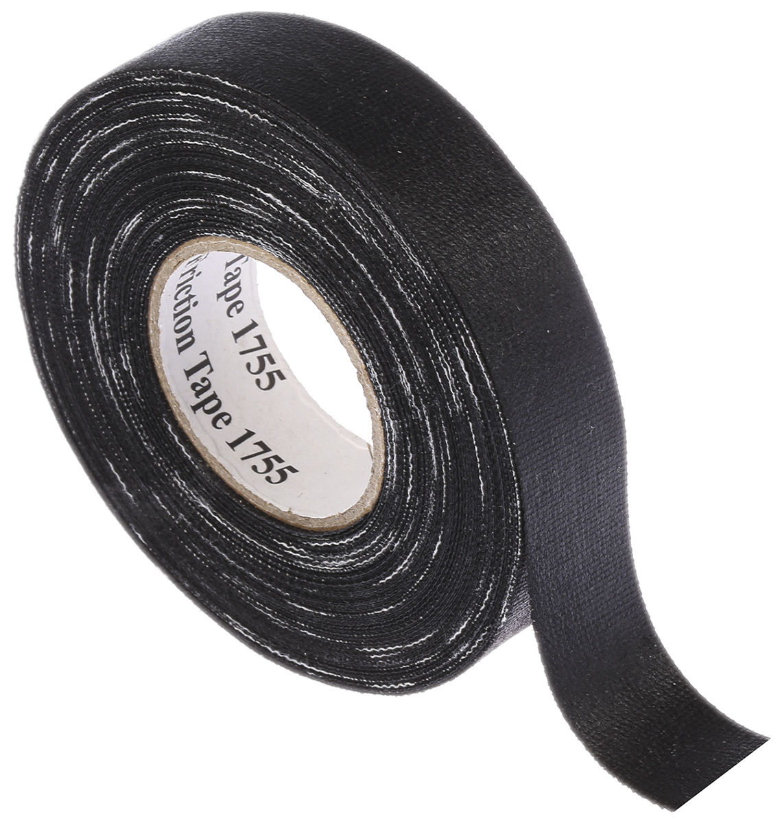 3M Temflex 1755 Cloth Tape, 18m x 19.1mm, Black, Rubber Finish
