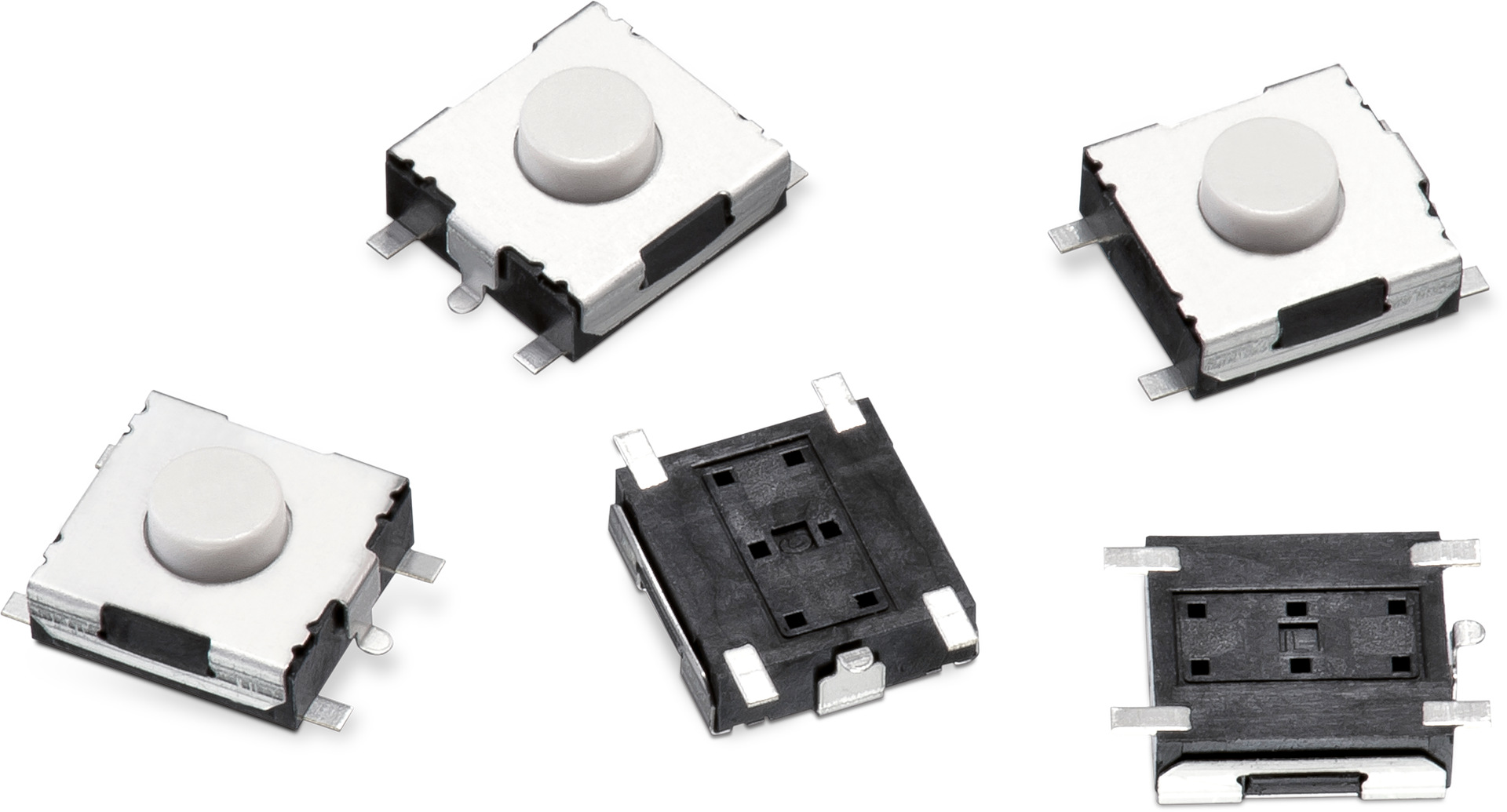 Wurth Elektronik Black Tact Switch, SPST 50mA 3mm Surface Mount