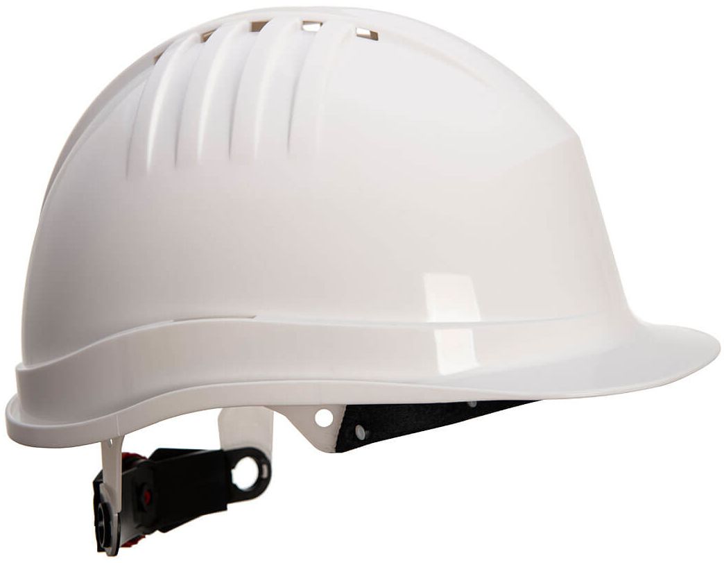 Portwest PS62 White Hard Hat, AdjustableVentilated