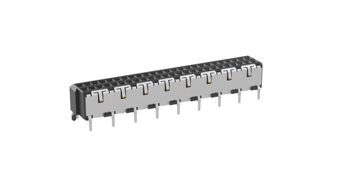 ERNI Surface Mount, Through Hole PCB Connector, 50-Contact, 2-Row, 1mm Pitch