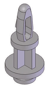 KSLBN-4-01 NATUREL, 6.4mm High Nylon PCB Support for 4mm PCB Hole, 5.8mm Base