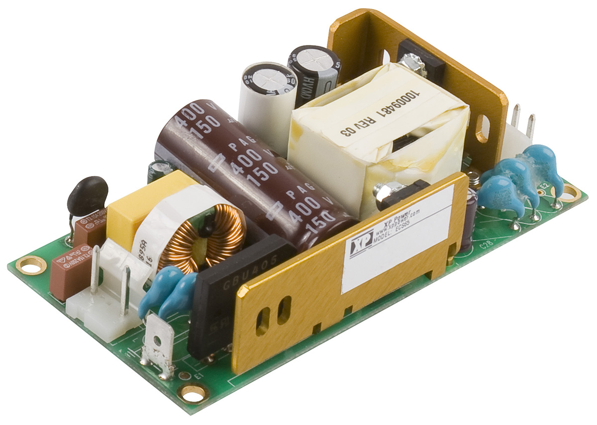 XP Power Switching Power Supply, ECS65US24, 24V dc, 2.7A, 65W, 1 Output, 120 → 370 V dc, 80 → 264 V ac