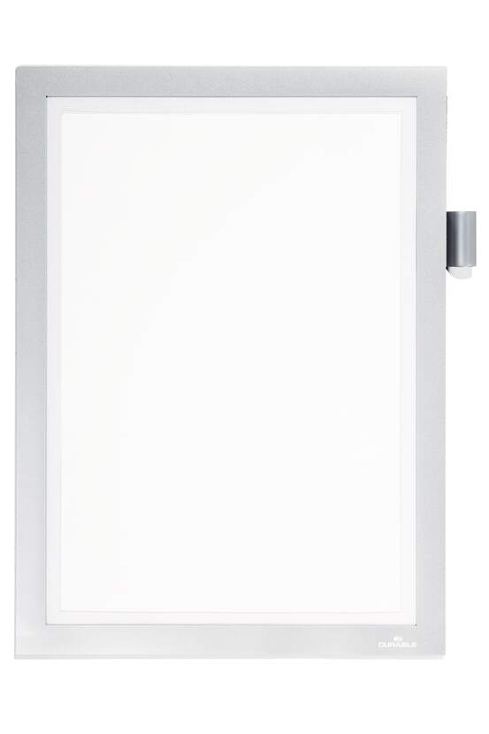 Durable Magnetic498923 Silver Information Frame, 323mm Height, 236mm Width