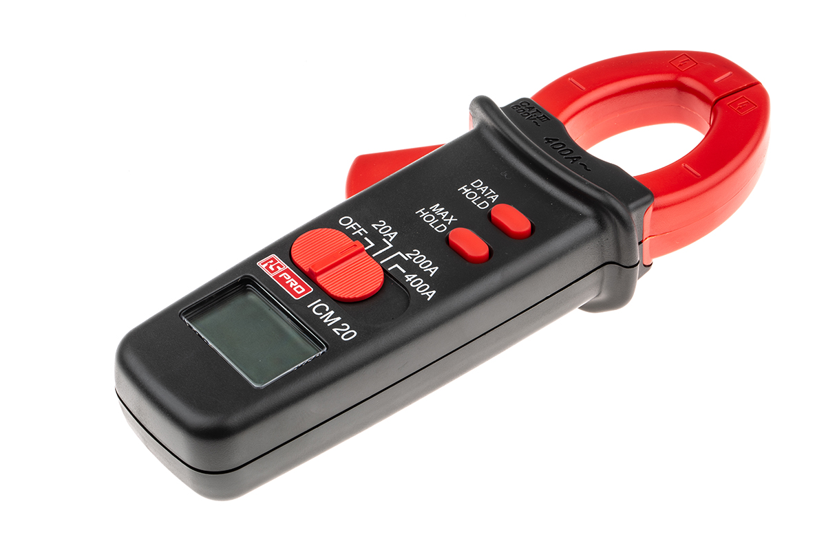 RS PRO ICM20 Clamp Meter, Max Current 400A ac CAT III 600 V