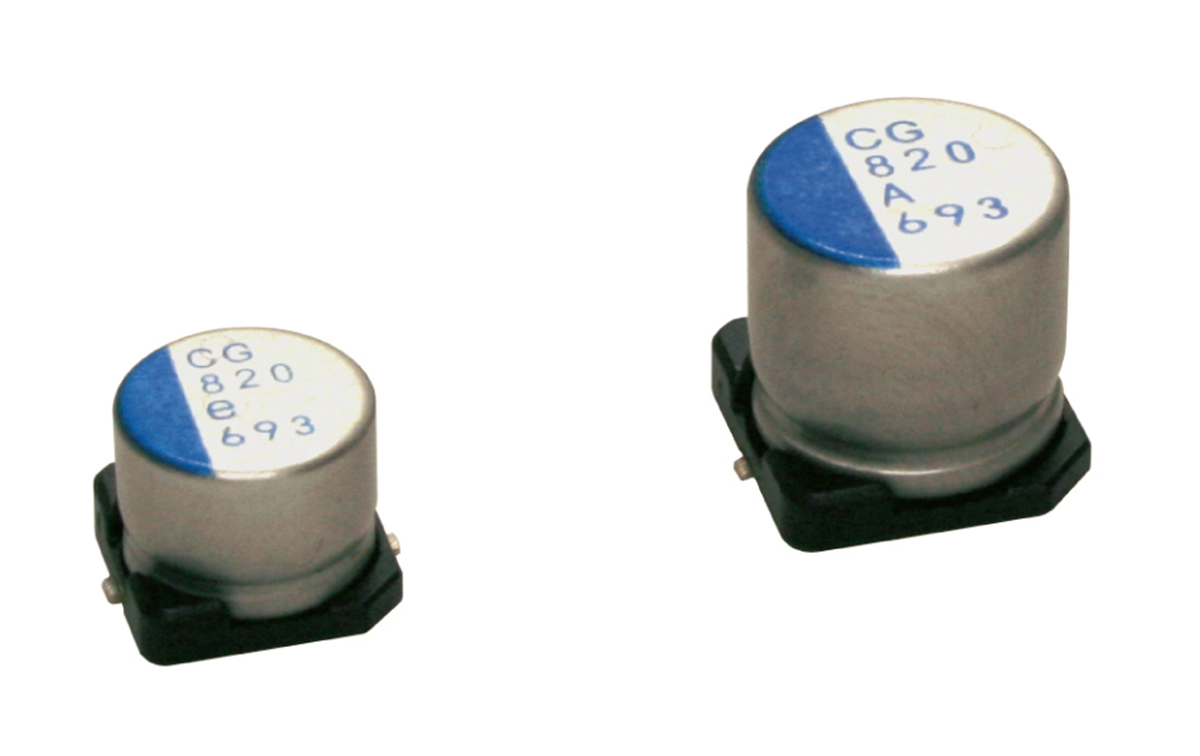 Nichicon 2.2mF Surface Mount Polymer Capacitor, 6.3V dc