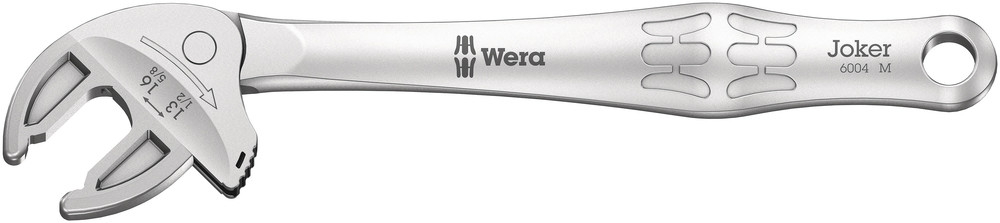 Wera Adjustable Spanner, 188 mm Overall, 13 → 16mm Jaw Capacity, Soft Grip Handle