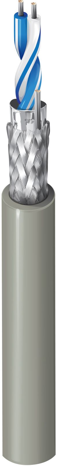 Belden 9841NH Series Data Cable, 1 Pairs, 2 Cores, 0.2 mm², Screened, 24 AWG, 305m, Aluminium Foil-PET Tape, Tinned