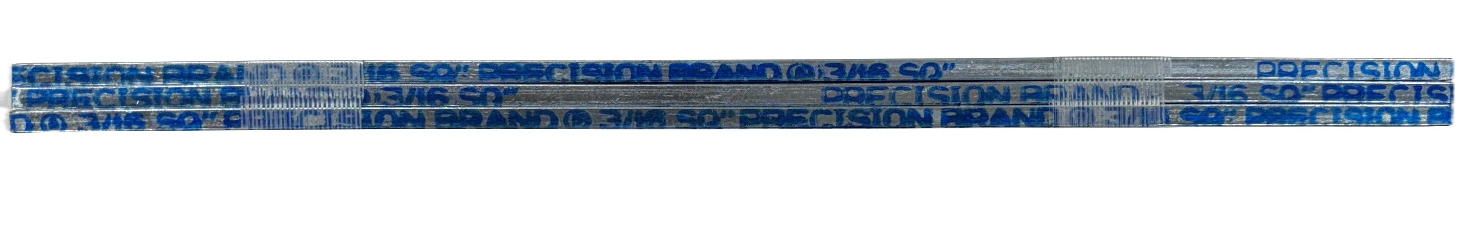 Precision Brand Steel Rectangular Bar, 3/16in W, 3/16in H, 12in L