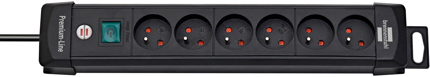 brennenstuhl Type E - French 6 Gang Distribution Unit, 3m Cable, No, 16A, 230 V, No, Surge Protected