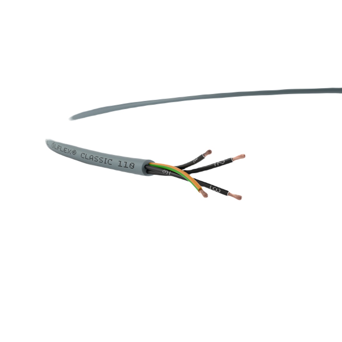 Lapp OLFLEX CLASSIC 110 Control Cable, 10 Cores, 1 mm² CSA 17, Unscreened, 100 m, Silver Grey Polyvinyl Chloride Sheath