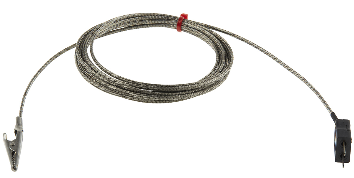 RS PRO Type J Crocodile Clip Thermocouple 3m Length, → +250°C