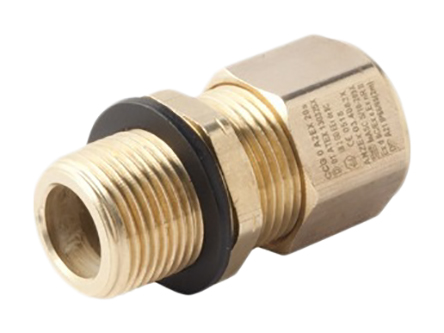 Moflash A2EX Series Brass Nickel Plated Brass Cable Gland, M20 Thread, 11mm min., 15mm max., IP66, IP68