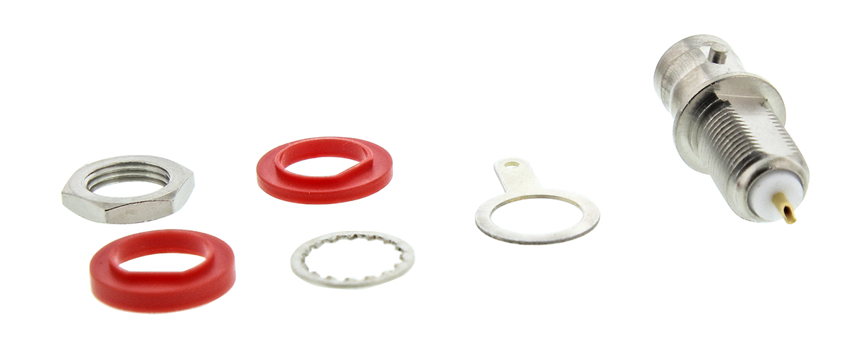 Telegartner, Jack Panel Mount BNC Connector, 75Ω, Solder Termination, Straight Body