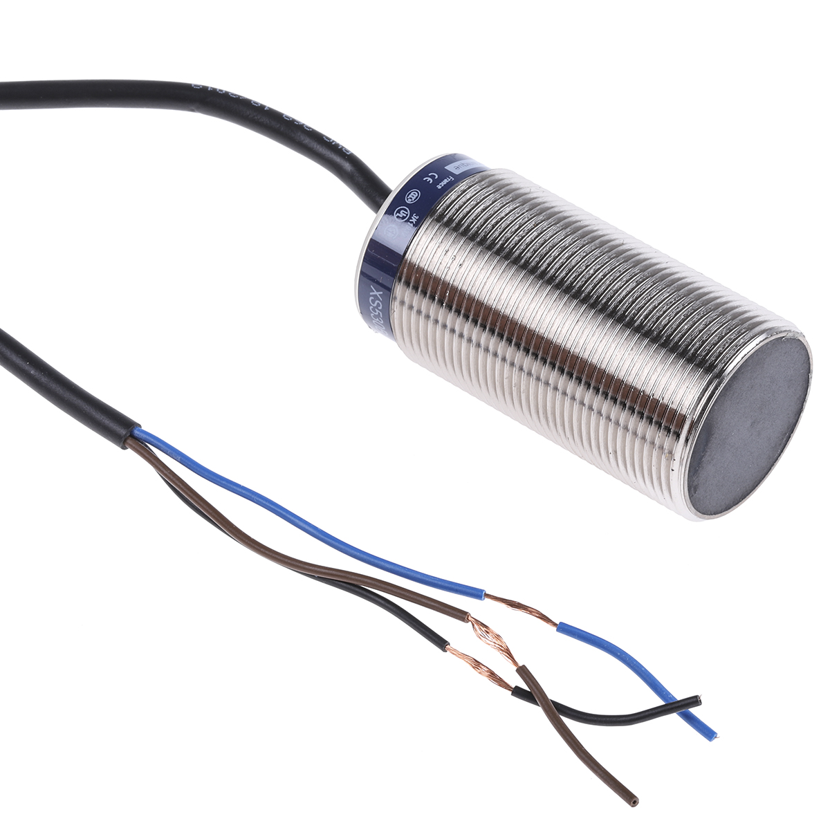 Telemecanique Sensors Inductive Threaded Barrel Proximity Sensor, M30, 10 mm Detection, PNP NO, 12 → 48 V dc